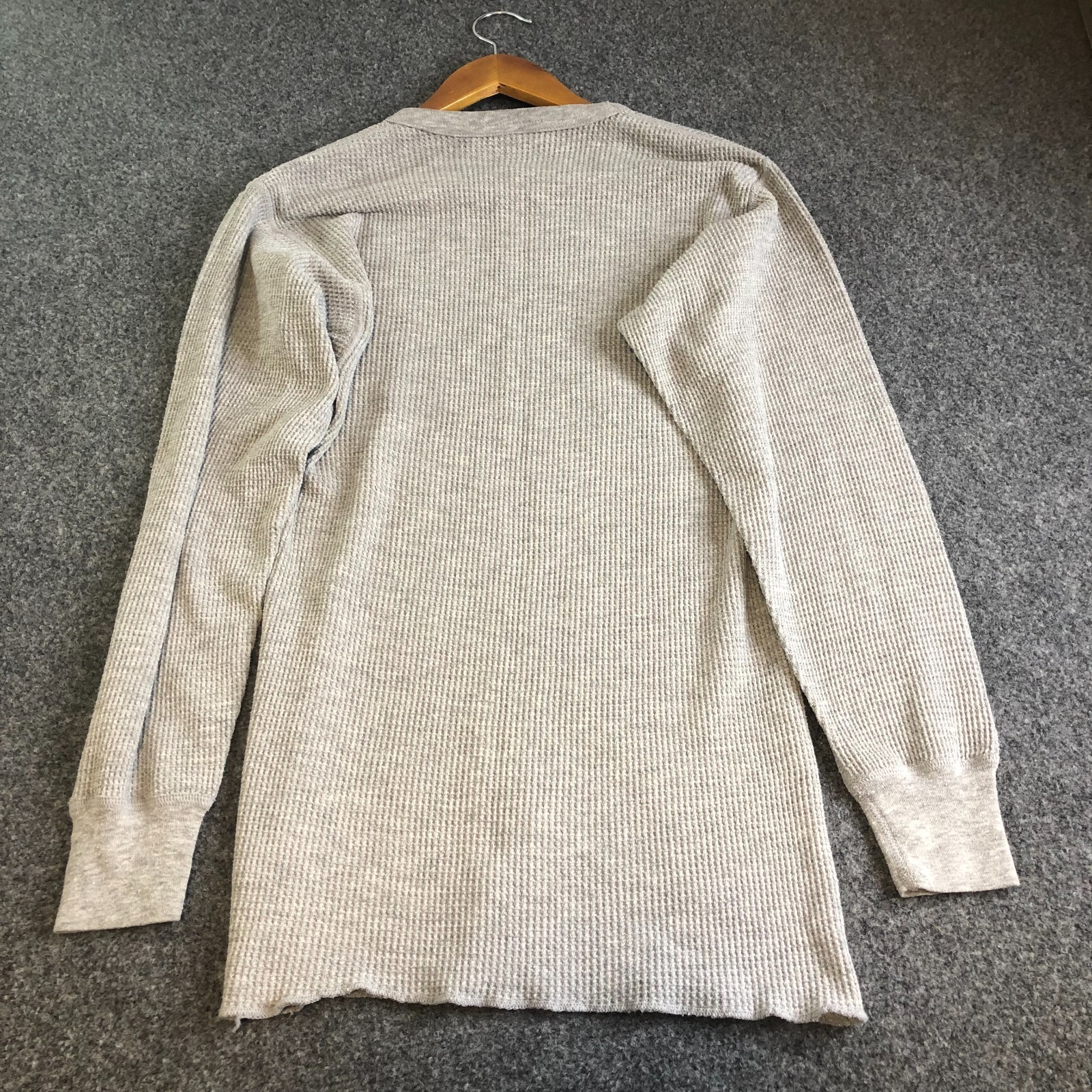 Vintage 90s Thermal Waffle Knit Shirt Mens Extra Large Long Sleeve Crewneck USA gallery