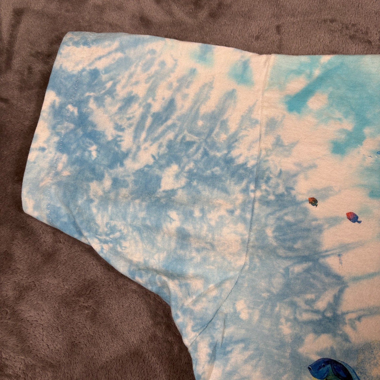 Vintage 1992 Coral Reef Aquatic Paradise Liquid Blue T-Shirt Men XL Tie Dye Fish gallery