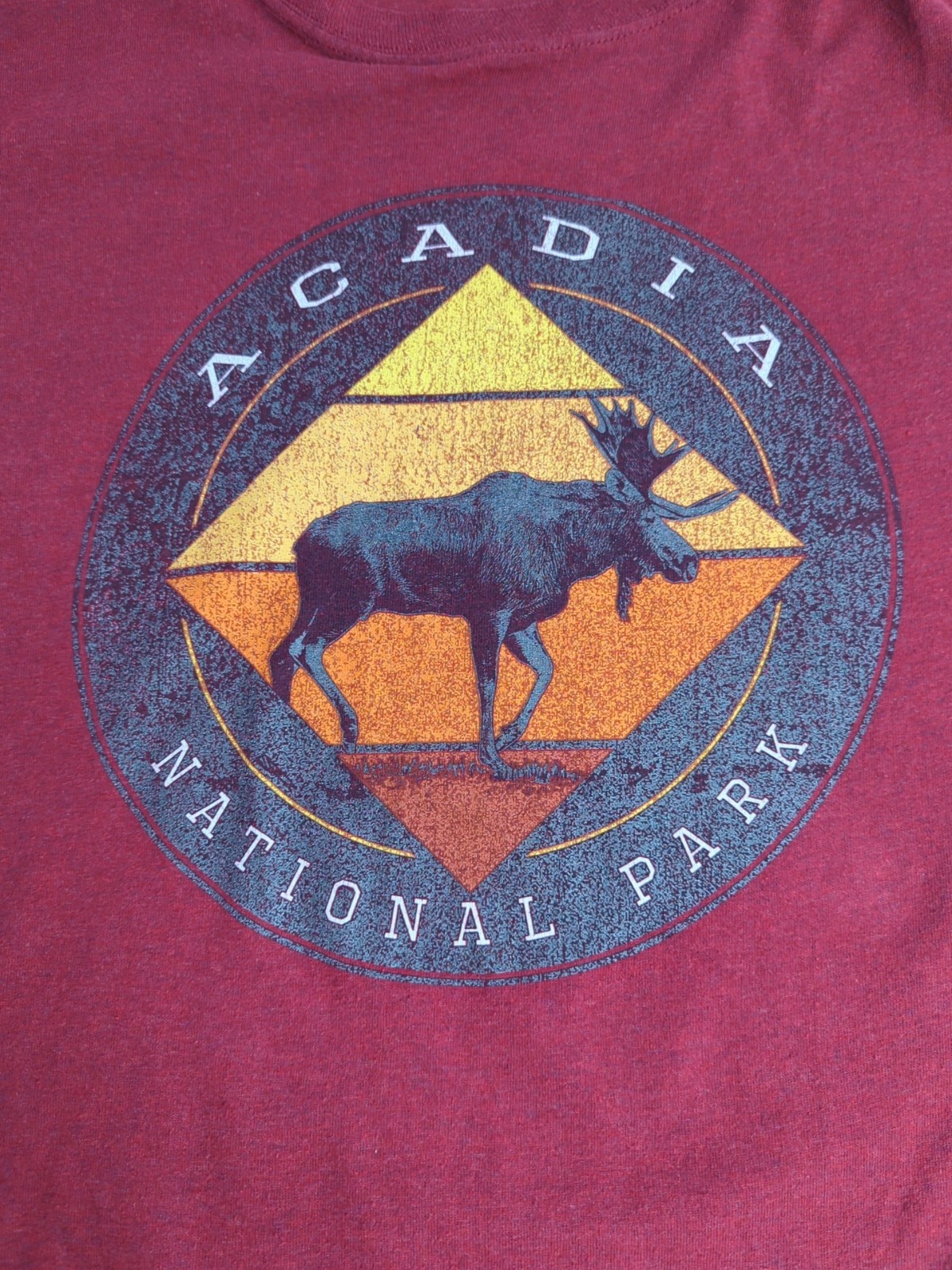 Acadia National Park Moose Tshirt Eco Mountain Travel Maine USA No Size Tag M L gallery