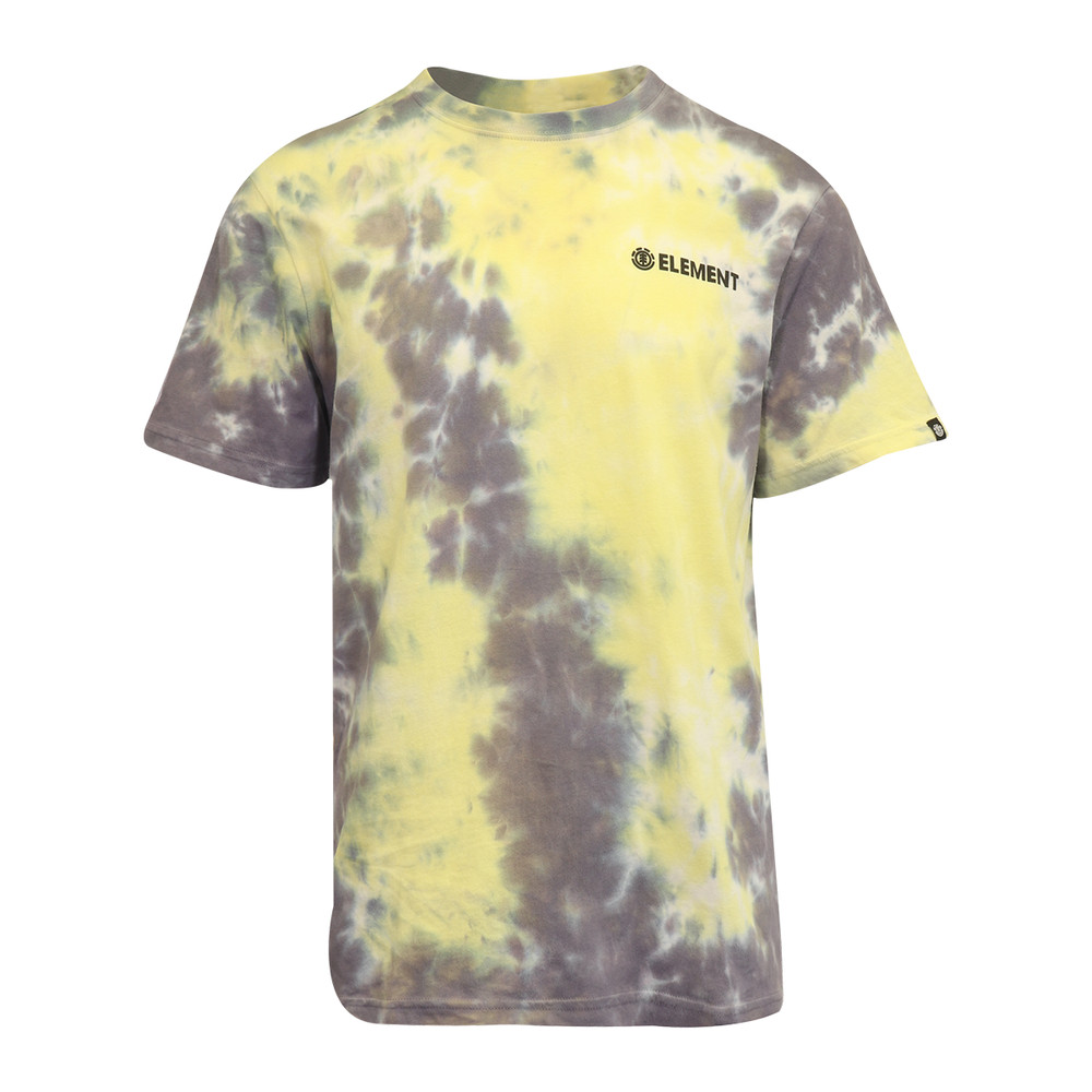 Element Men’s T-Shirt Yellow Dark Grey Blazin’ Chest Tie-Dye S/S (S09)