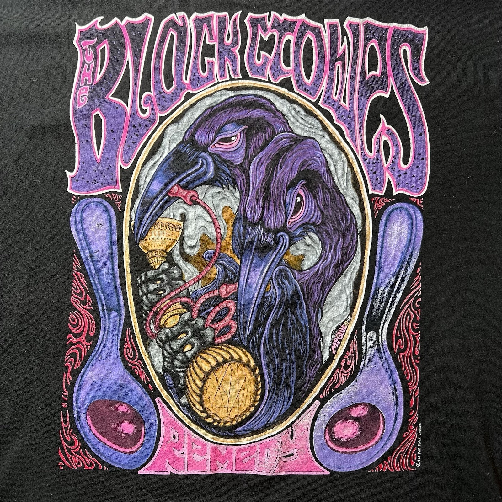 Vintage 1993 The Black Crowes ‘Remedy’ Band T-Shirt S-5XL UR045 FREE SHIPPING