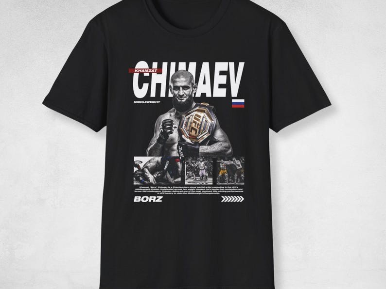 Gildan Mens Chechen MMA Fighter Bootleg Vintage T-Shirt