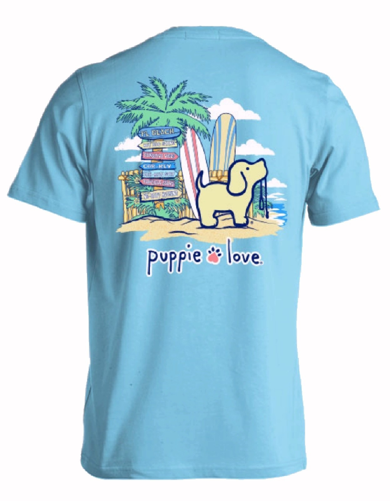 Puppie Love Dog Beach Pup Short Sleeve T-Shirt NEW Fast Free Ship gallery