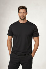Men’s 100% Combed Cotton Pre-Shrunk Regular Fit Short Sleeve Crewneck T-shirt
