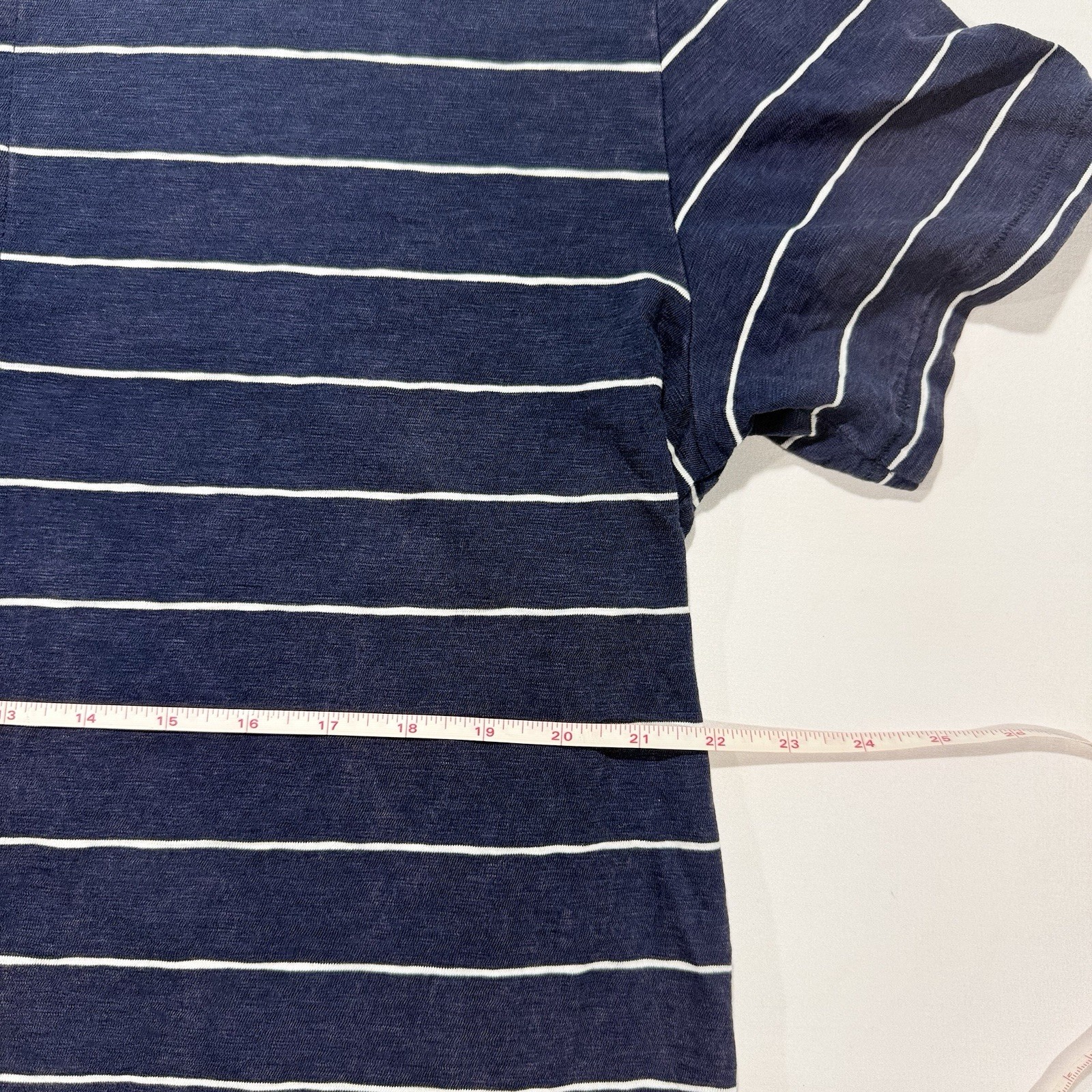 American Eagle Men's Super Soft Striped Henley Tee Blue Size Large gallery