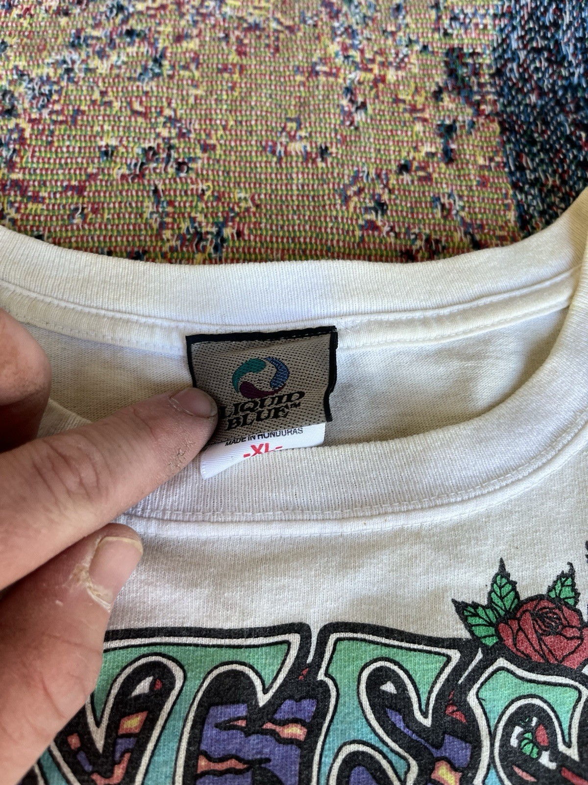 VINTAGE 2000’s GRATEFUL DEAD T-SHIRT LIQUID BLUE SEASONS OF THE DEAD TIE DYE XL gallery
