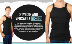 3 Packs AC Basics Men’s G-unit Style Cotton Tank Square Cut Muscle Rib A-Shirts
