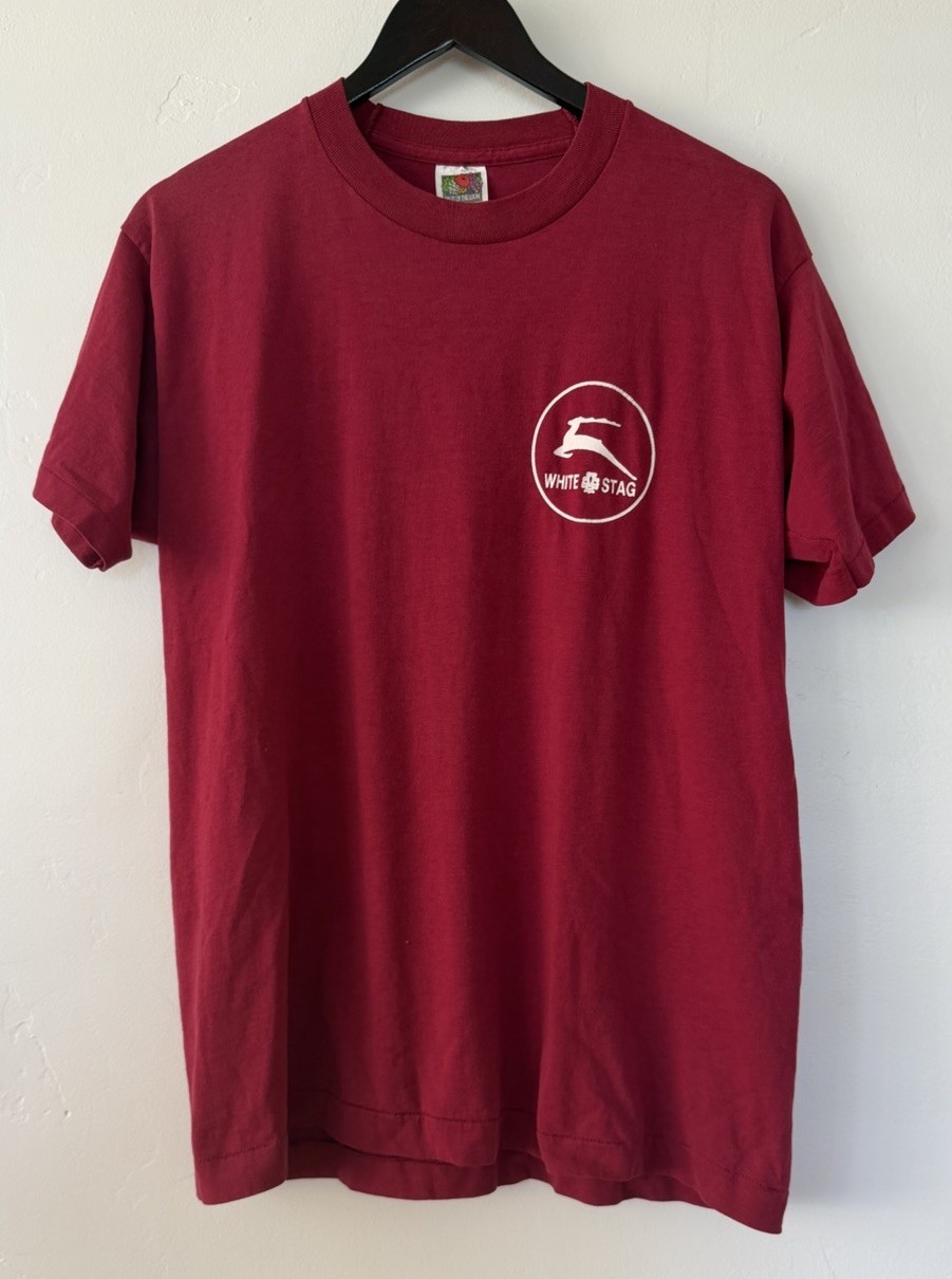 VTG 90s White Stag Single Stitch T Shirt Ski Hirsch-Weis Sportswear SZ L Hiking gallery