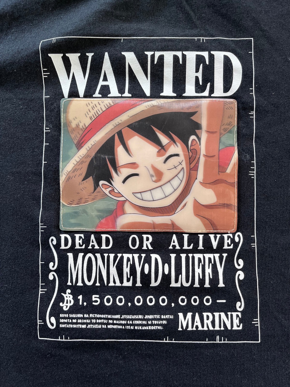 One Piece Monkey D Luffy Wanted Poster Graphics BLACK Tshirt - Men's Sz M gallery