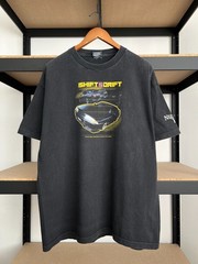 Vintage 90s Initial D Nissan Skyline GT-R Anime Black T-shirt Sz XL