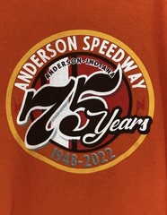 Anderson Speedway IN 75 Years 1948-2011 Orange Crew Neck Cotton Tee – 2XL