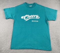 Vtg Sof Tee By Tee Jays Medium Single Stitch Shirt Cheers Boston Massachusetts
