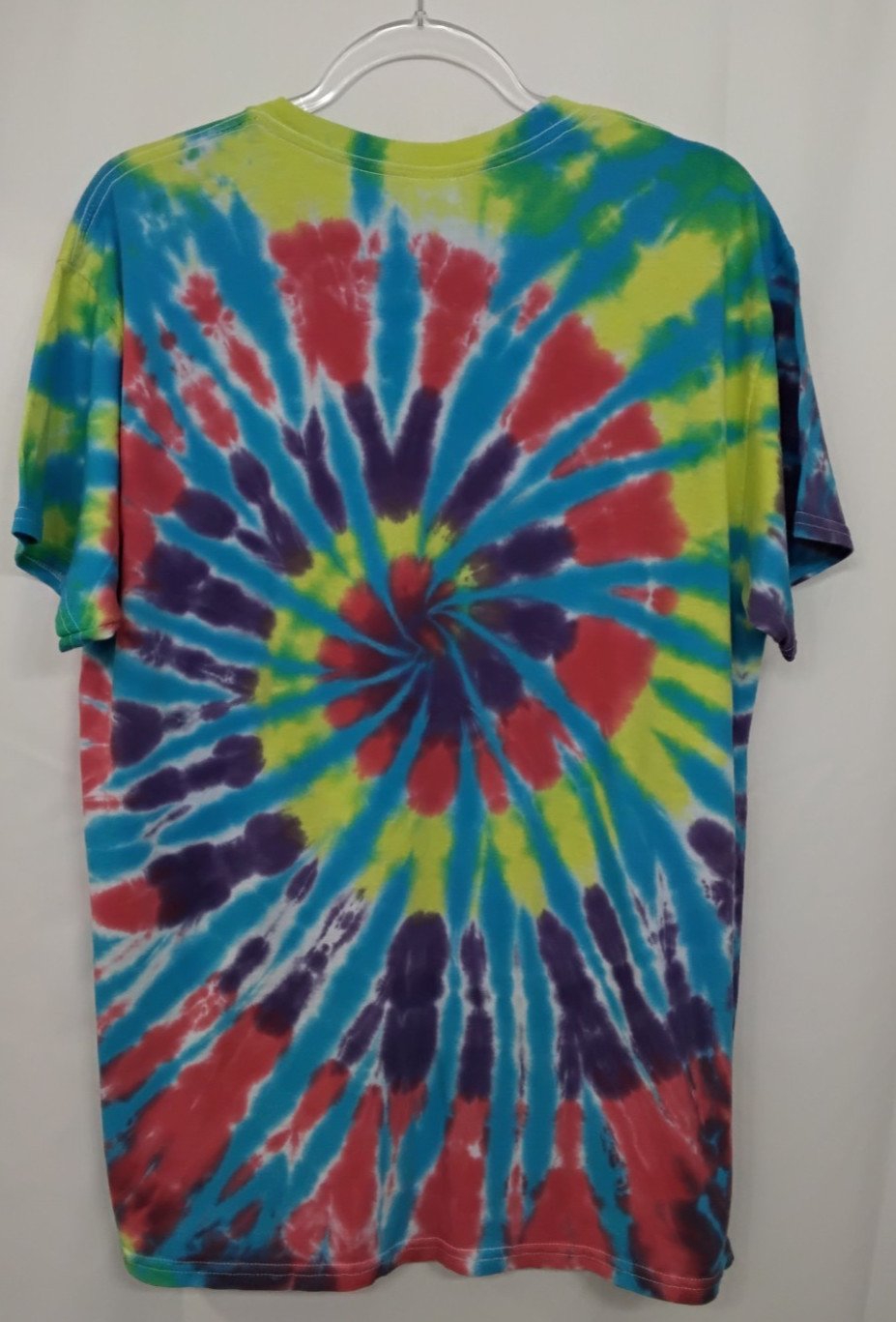 New Tie Dye Men's T-Shirt Red Yellow Adult Large Multicolor Summer Spiral gallery