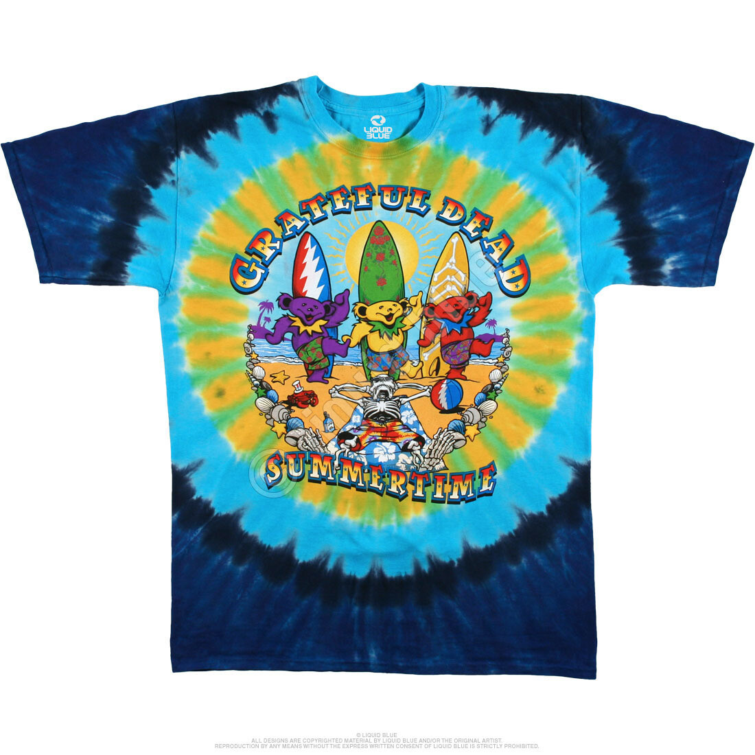 GRATEFUL DEAD-BEACH BEAR BINGO-Summr-2SD TIE DYE T-SHIRT S-M-L-XL-2X Garcia,Lesh gallery