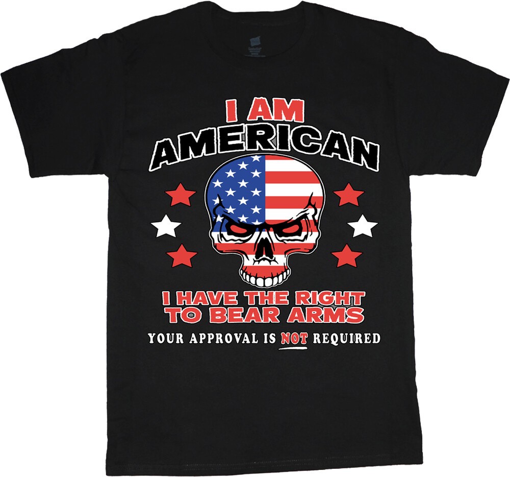Big and Tall Shirt 2nd Amendment Skull Mens Graphic Tee Big Guy Clothing Apparel