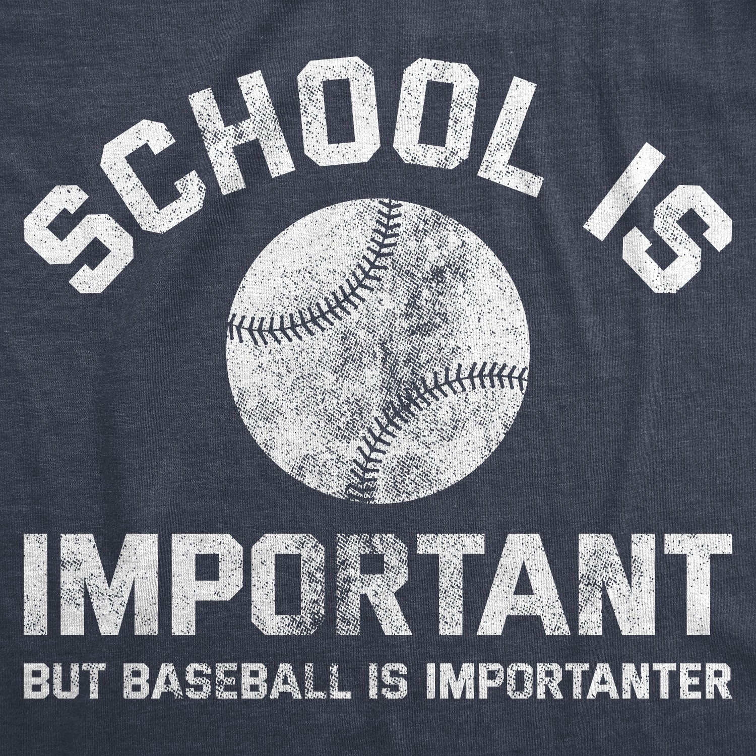 Mens School Is Important But Baseball Is Importanter T Shirt Funny Sports Tee gallery