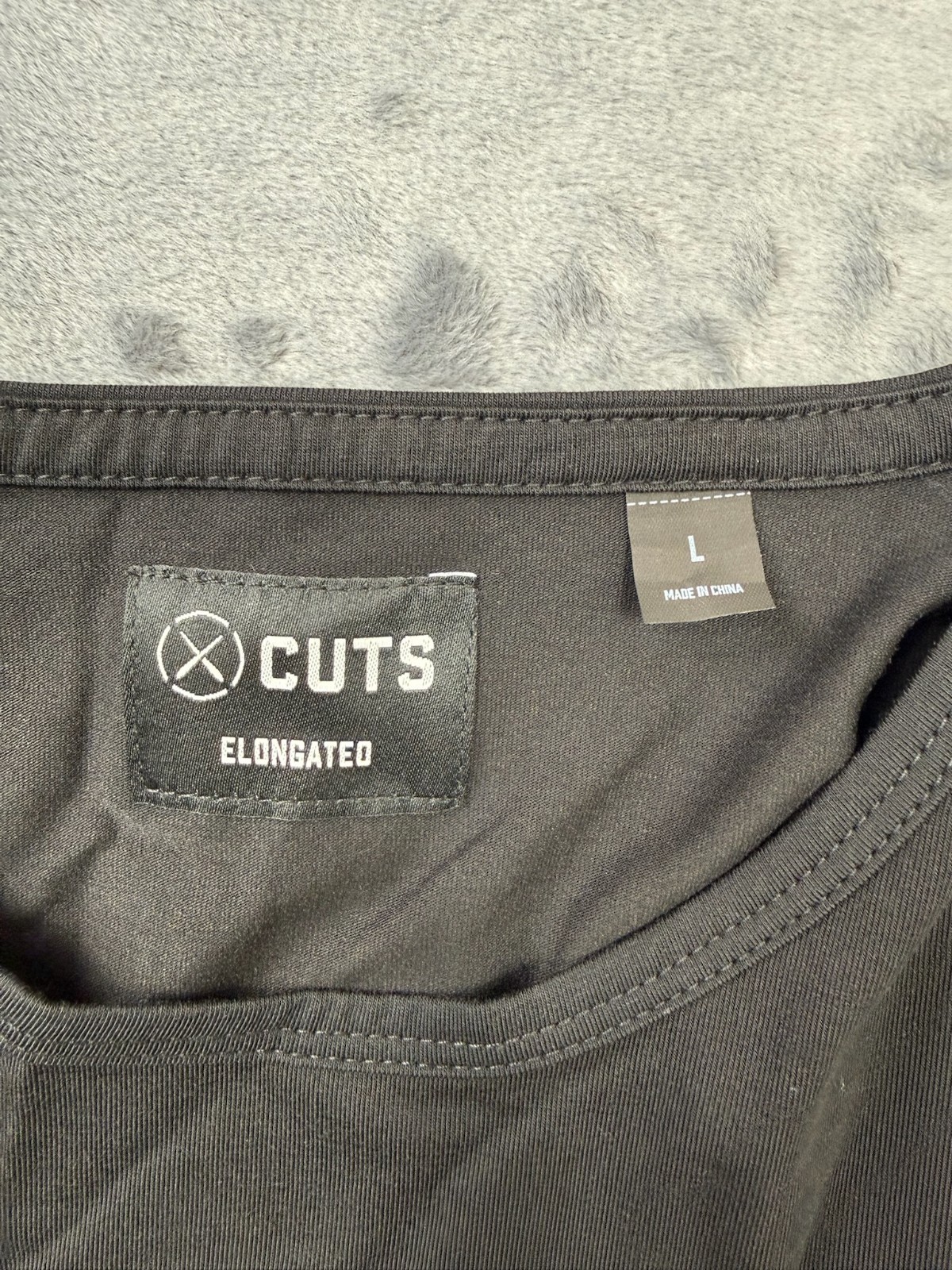 Cuts Clothing Crew Elongated Fit T-Shirt Men's Large Black Pyca Pro gallery