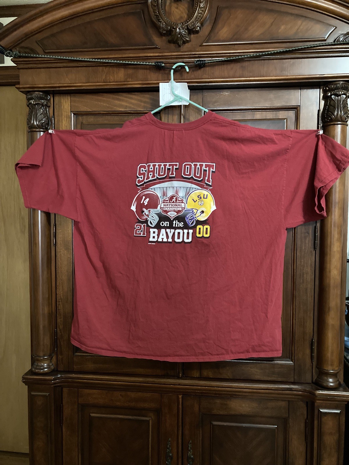 men Alabama Crimson Tide vintage 5xl 2011 championship ShutOut on the Bayou 21-0 gallery