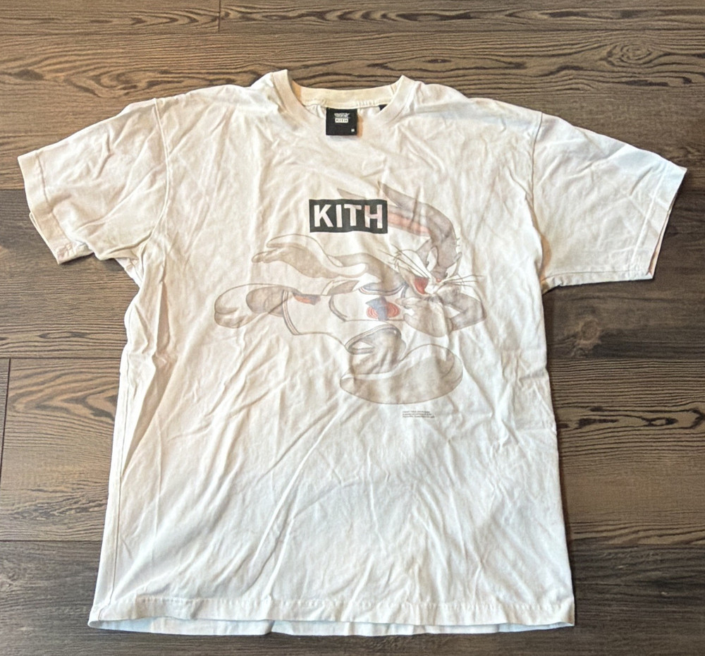 KITH x Looney Tunes Bugs Bunny Double-Sided Graphic Print T-Shirt White Mens M