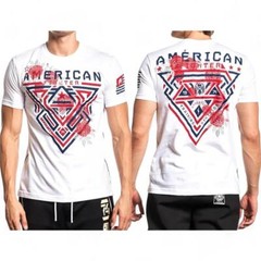 New Men’s American Fighter Premium Mayville Biker MMA White T-Shirt XS-4XL