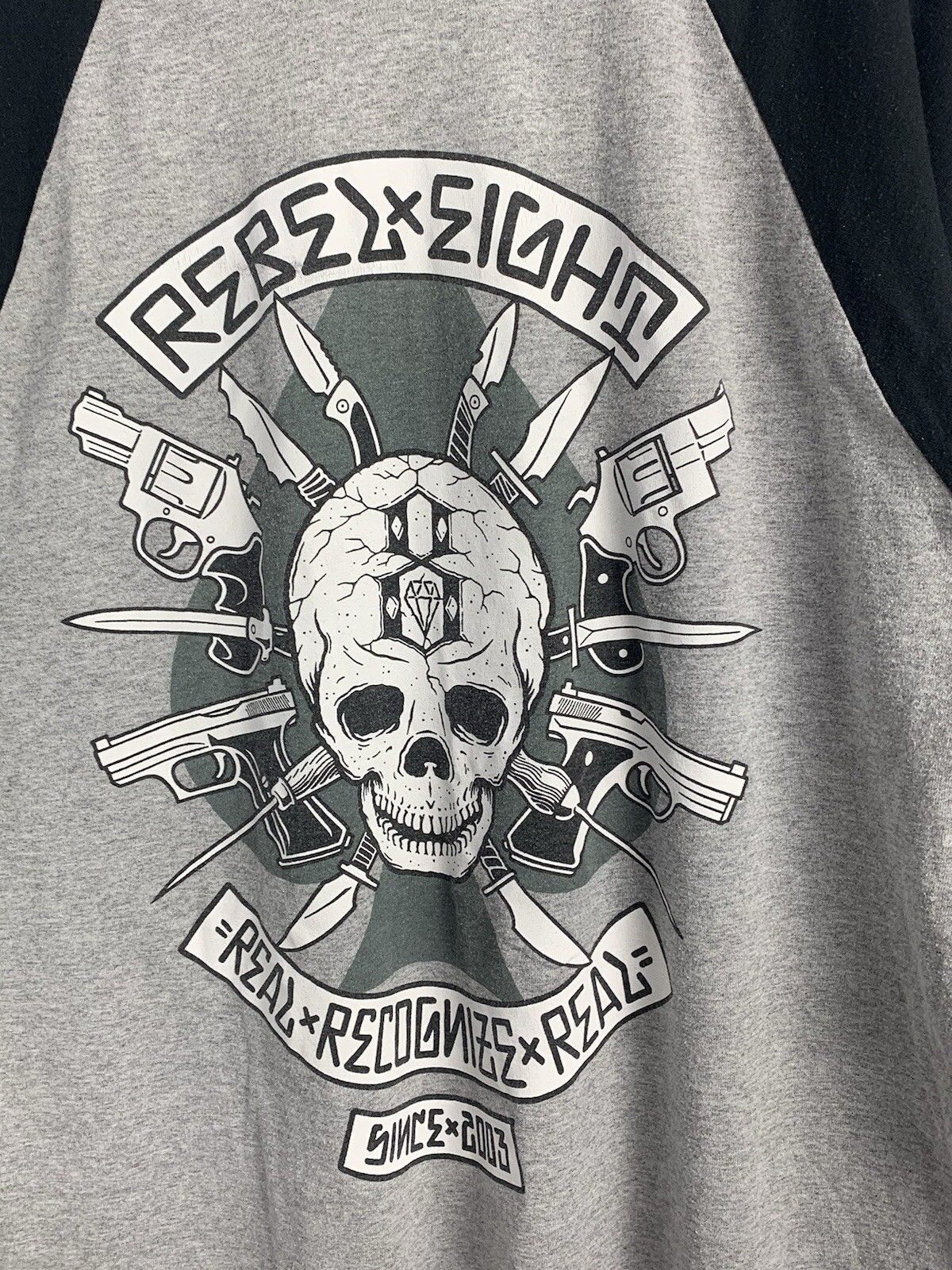 Vintage Rebel Eight Rebel 8 Long sleeve T-Shirt Tee Sculls gallery