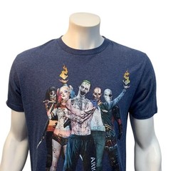 Suicide Squad DC Comic Harley Quinn Blue Graphic T-Shirt Tee Adult Large LG