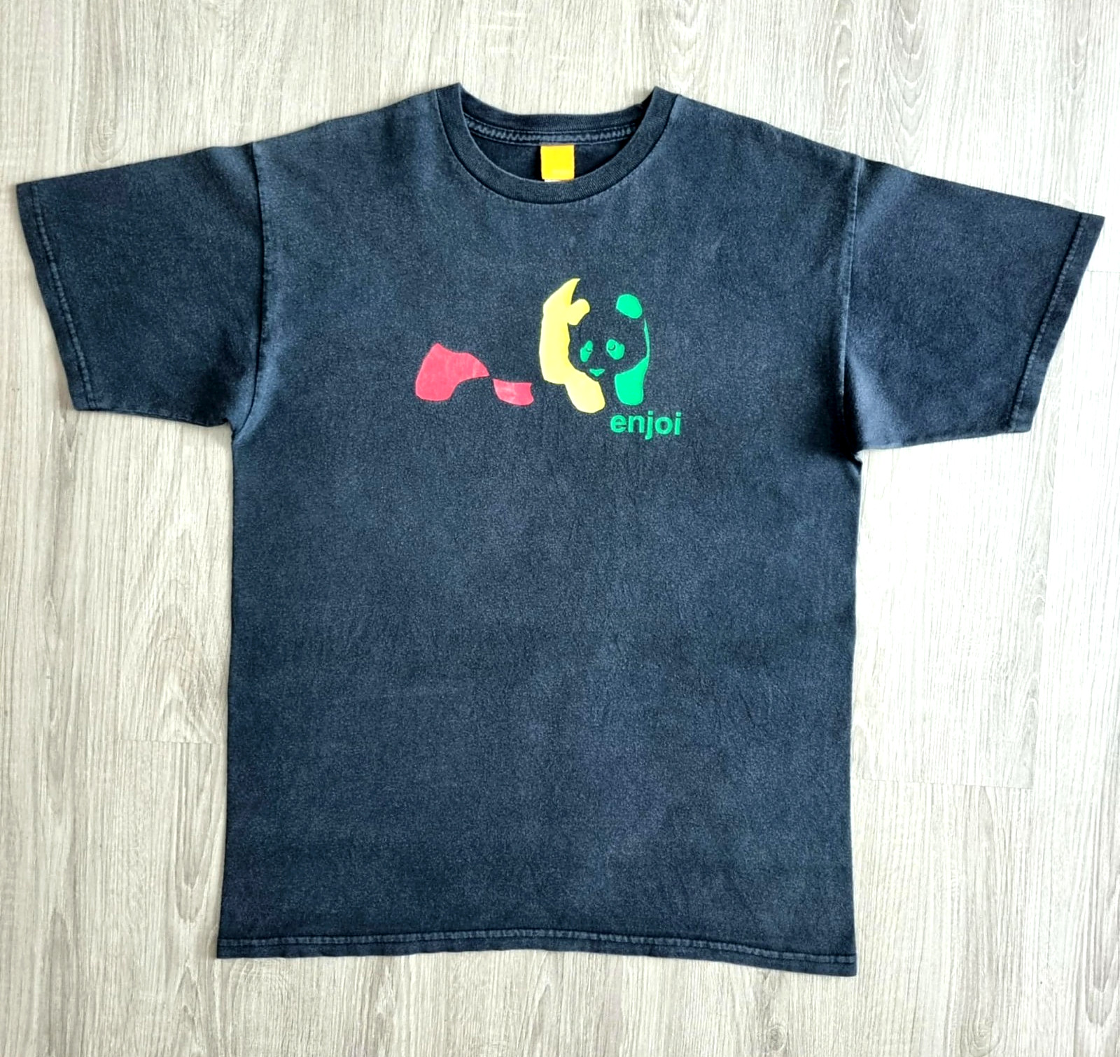 Vintage ENJOI Skateboards Shirt M Rodney Mullen Almost Skate Rasta Panda Jacuzzi gallery