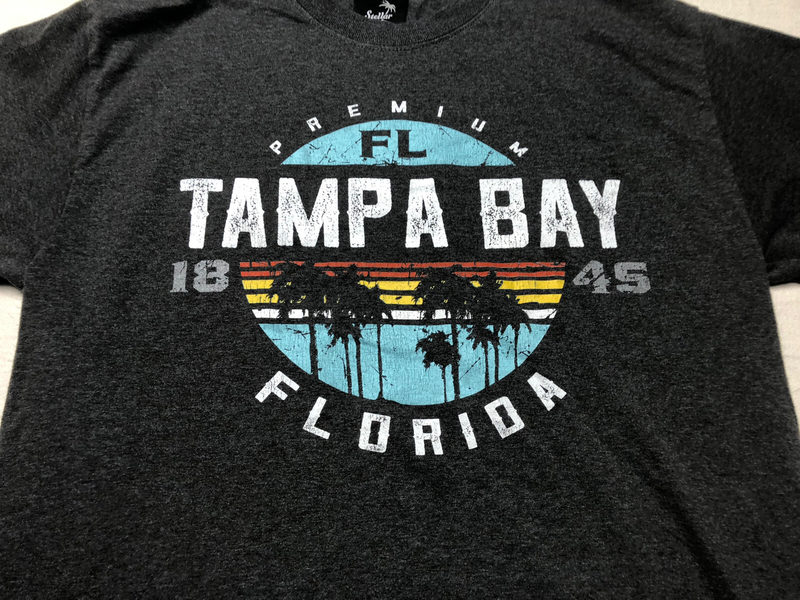Stellar T Shirt Tampa Bay Premium Florida Logo USA Gray Size:Check Pics gallery