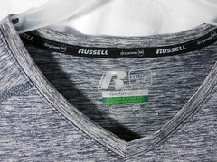 Russell Men’s 3XL Two-Tone Gray Textured Pattern Silky Short Sleeve Tee