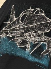 Vintage 90s BlackBird A-4 Skyhawk Plane T-Shirt Size M Double Sided FF6