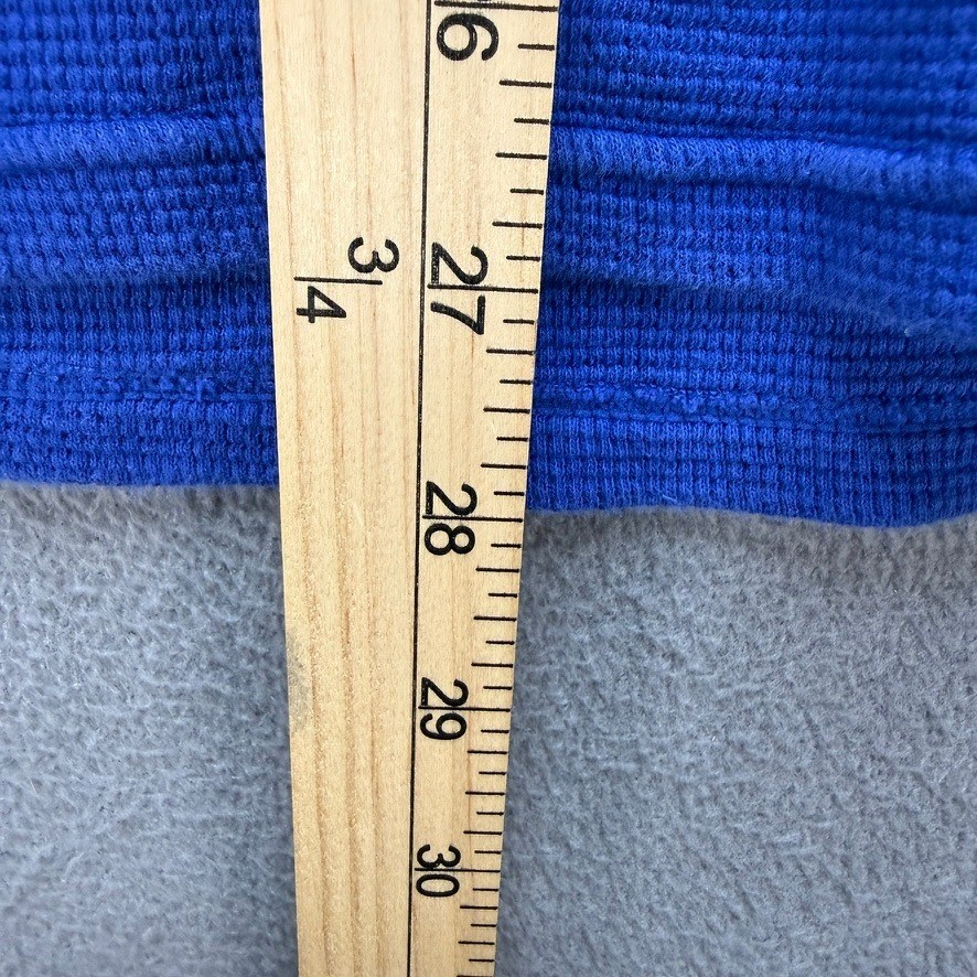 Polo Ralph Lauren Thermal Shirt Waffle Knit Regular Fit Large Blue Pony Logo gallery