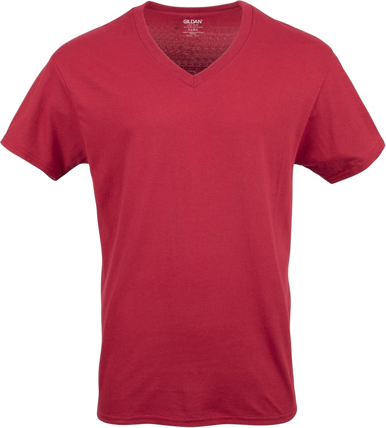 Gildan Adult Men's Short Sleeve V-Neck Assorted Color T-Shirt, 5-Pack, Sizes S-2 gallery