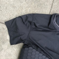 NWT NIKE PRO Men Large Black Compression Base Layer w/ Ribs and Back Padding