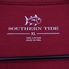 Southern Tide Red Flagler College Graphic T Shirt Mens XL Cotton Pocket Tee
