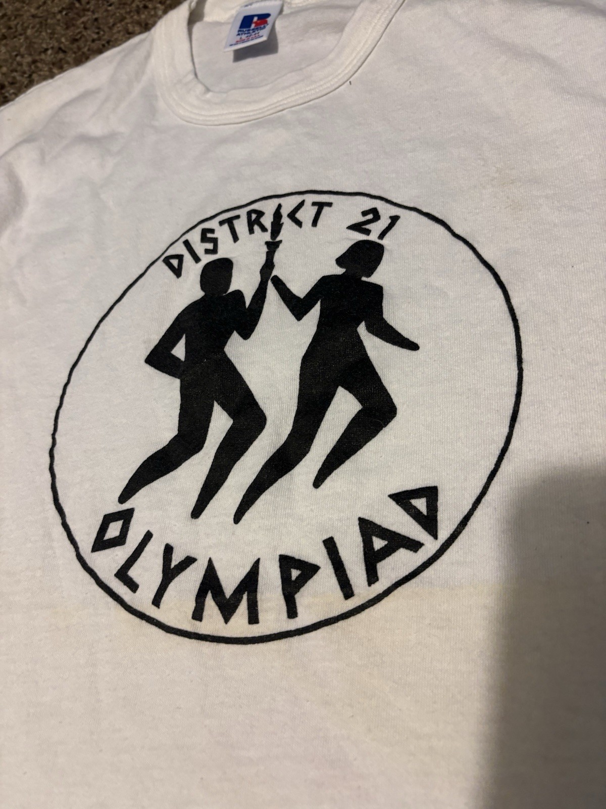 Vintage 90s District 21 Olympiad Tee Russell USA Single Stitch L gallery