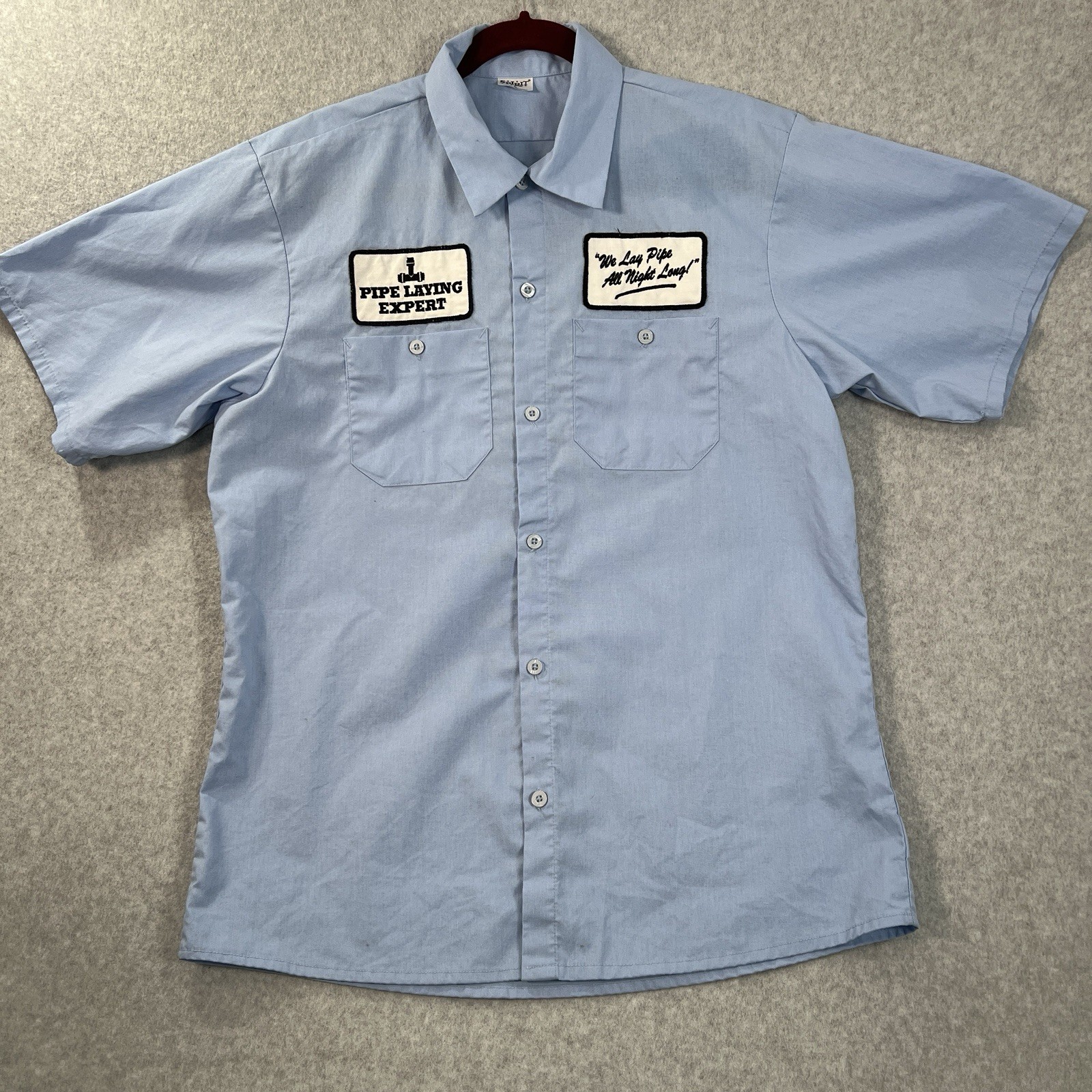 Funny Plumber Shirt Costume Cosplay Pipe laying expert Plumber Large gallery