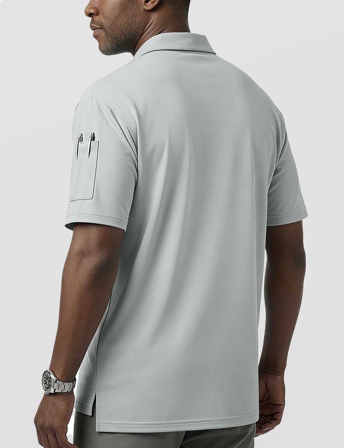 Men's Instant Cooling Polo Shirt, Lightweight Performance Coolmax Moisture Wi... gallery