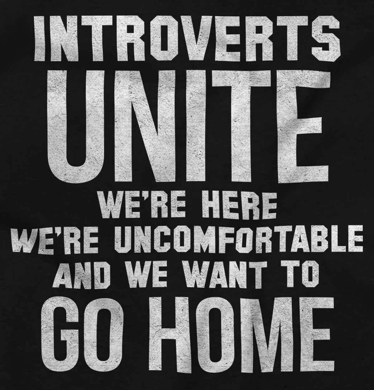Introverts Unite Just Kidding Go Home Funny Long Sleeve Tshirt Tee for Adults gallery