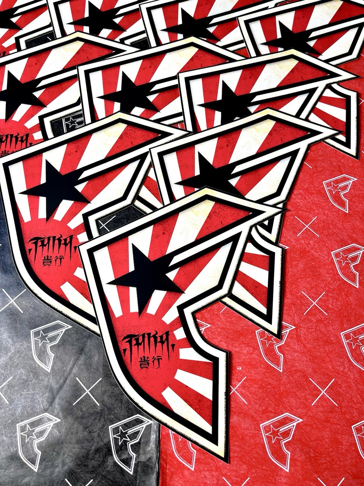 Famous Stars And Straps 3 LARGE Rising Sun Sticker Blink 182 Travis Barker Japan gallery