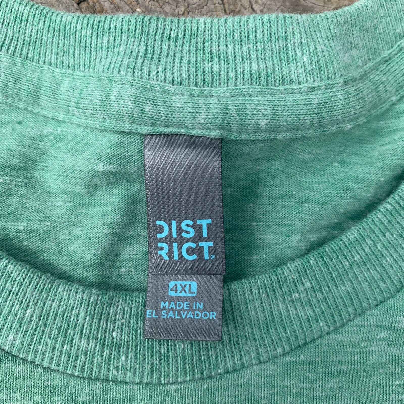 District Shirt Mens 4XL Tri-Blend Color Block Crewneck Tee Kelly/Grey/Navy gallery