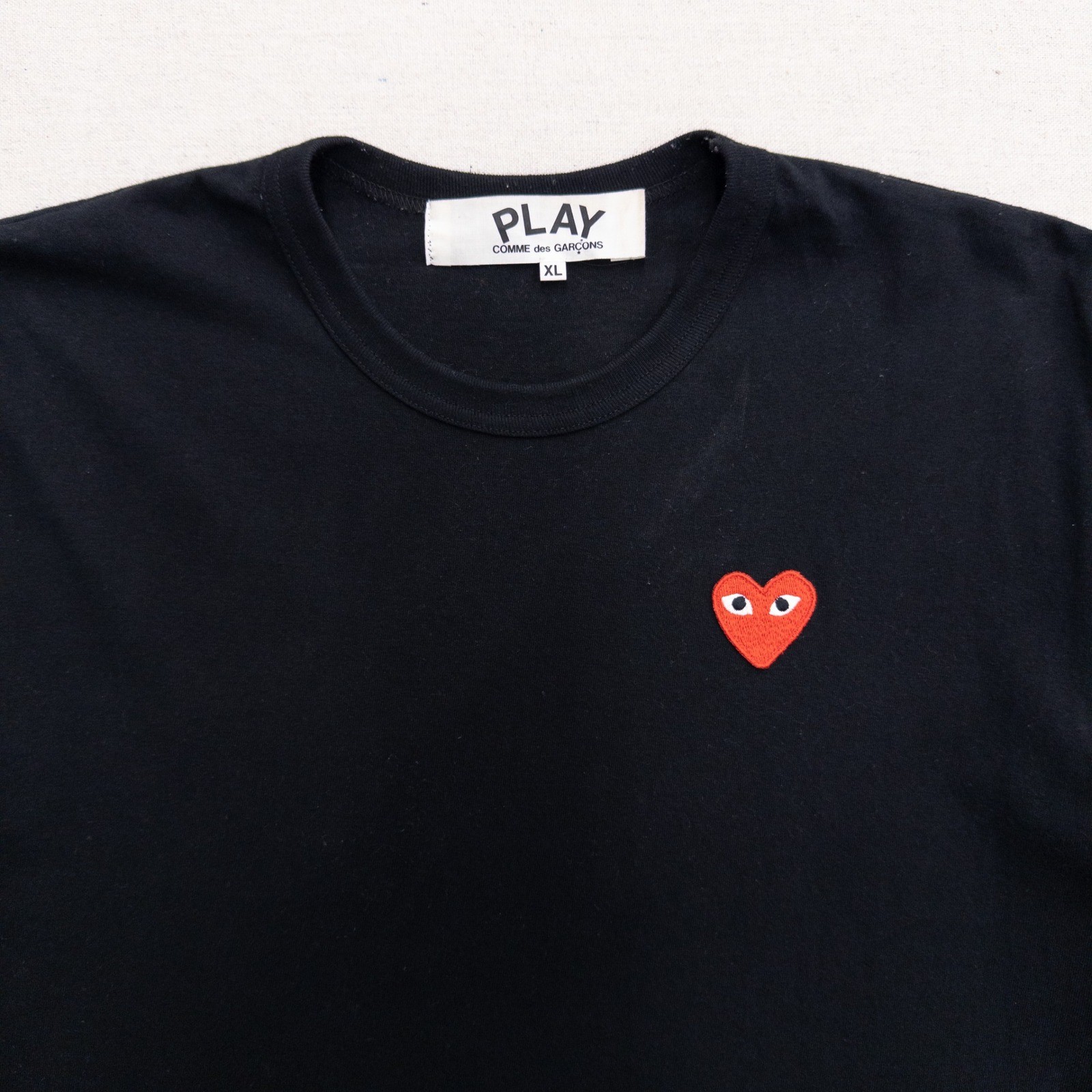 Comme des Garcons PLAY Red Heart Logo T-Shirt Black XL AZ-T108 Made in Japan gallery