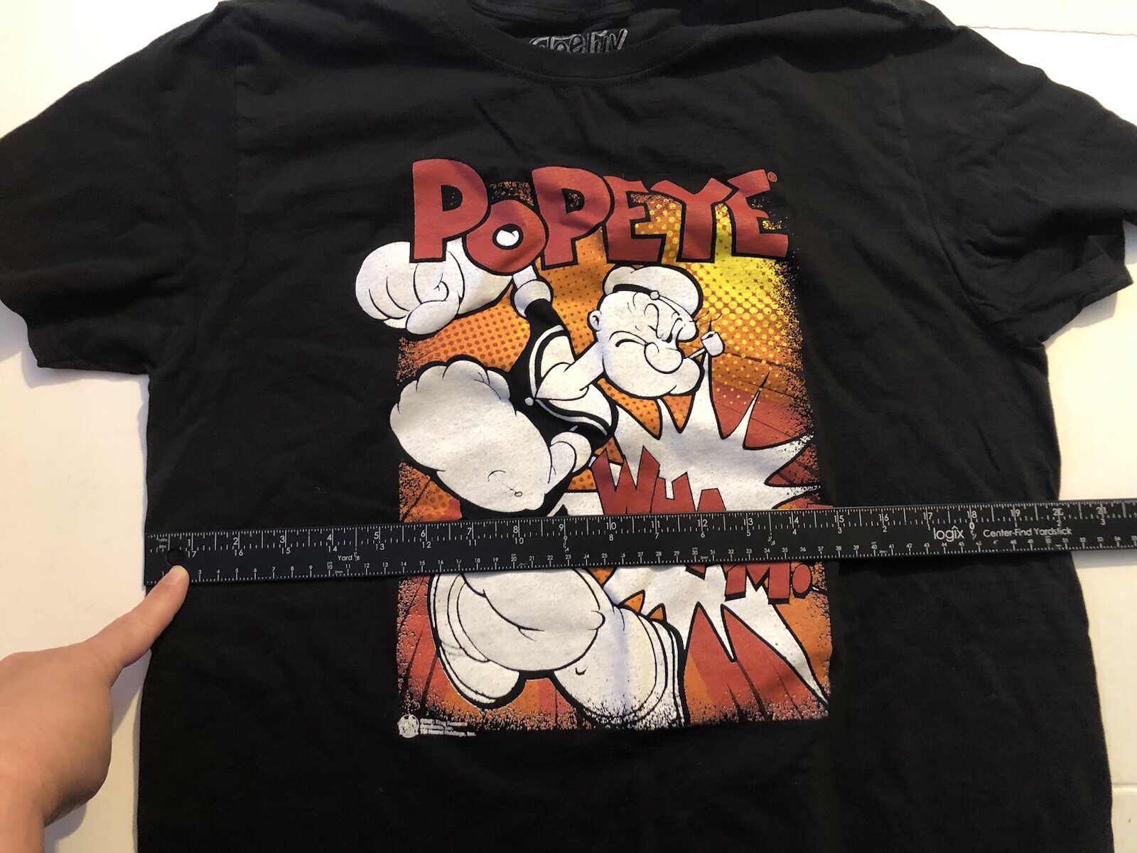 Popeye Men’s Size L Black Graphic T-Shirt Tee G2D20 gallery