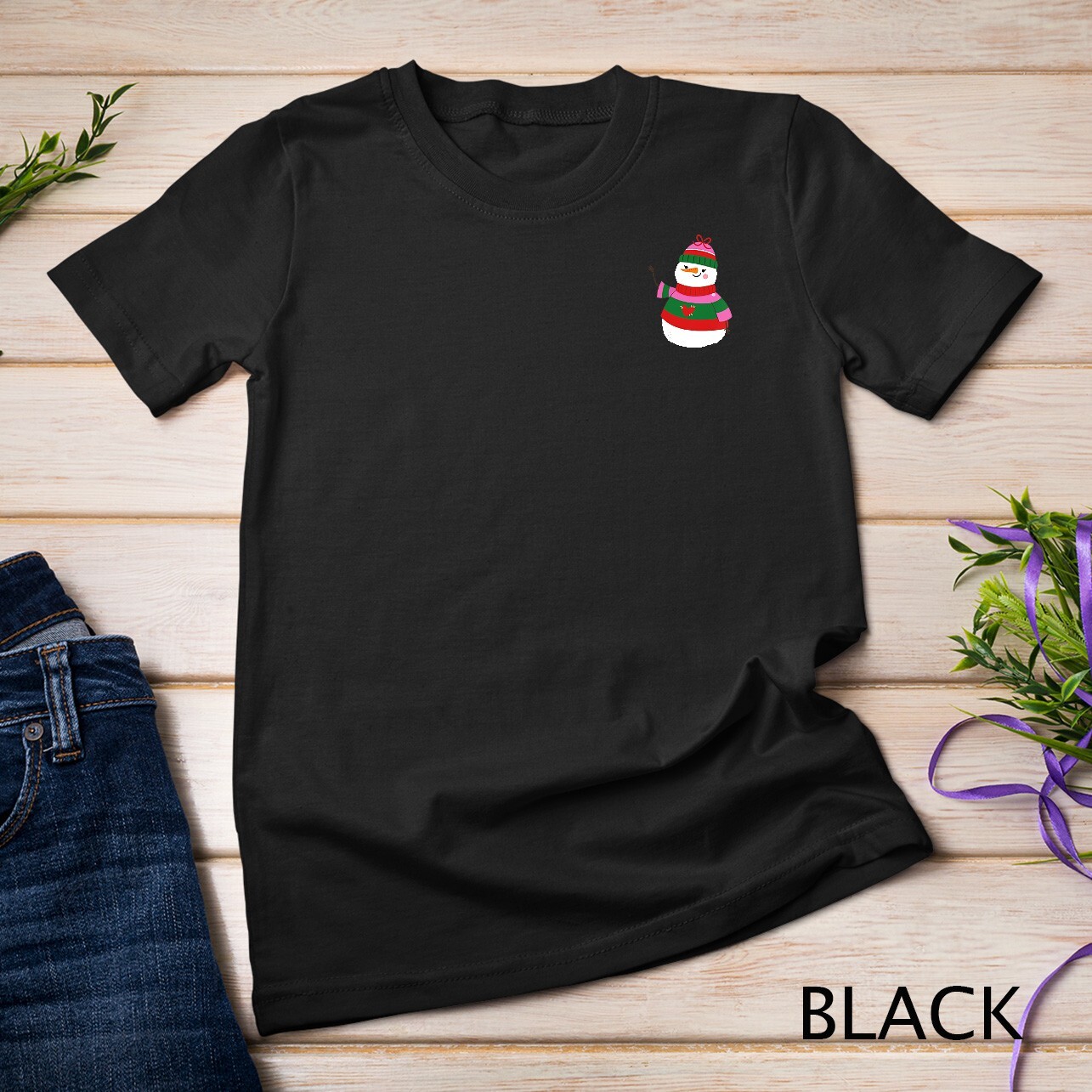 Merry Christmas Snowman 4 T-shirt Unisex T-shirt gallery
