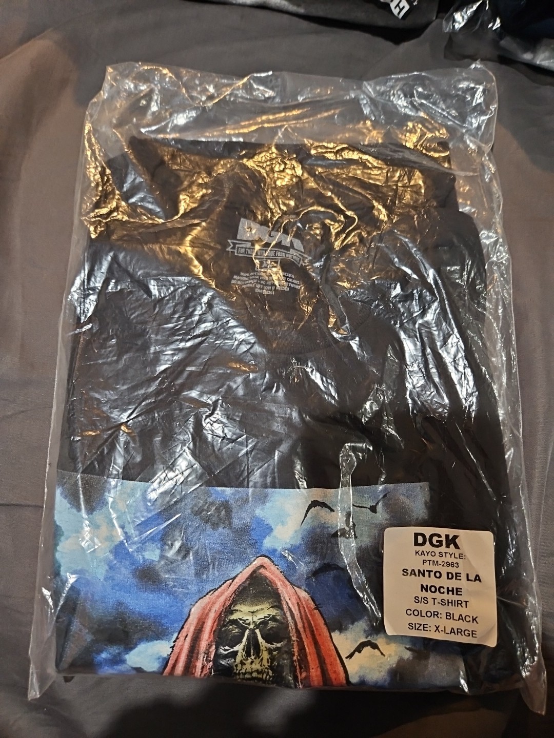DGK Mens Black Santo De La Noche Xl Shirt New W/ Tags
