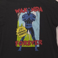 Marvel Black Panther Graphic Short Sleeve Casual Shirt Mens Size L Black