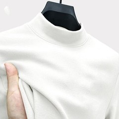 Casual Mock Neck Sweater For Men Half Turtleneck Knit Pullover For Daily Wear