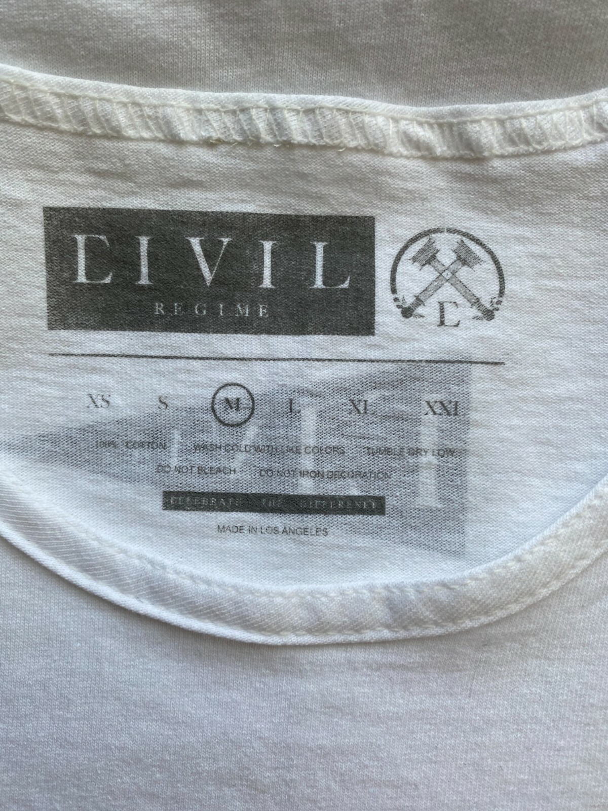 Civil Regime Men’s White Adult Logo Graphic Tank Top Size M gallery