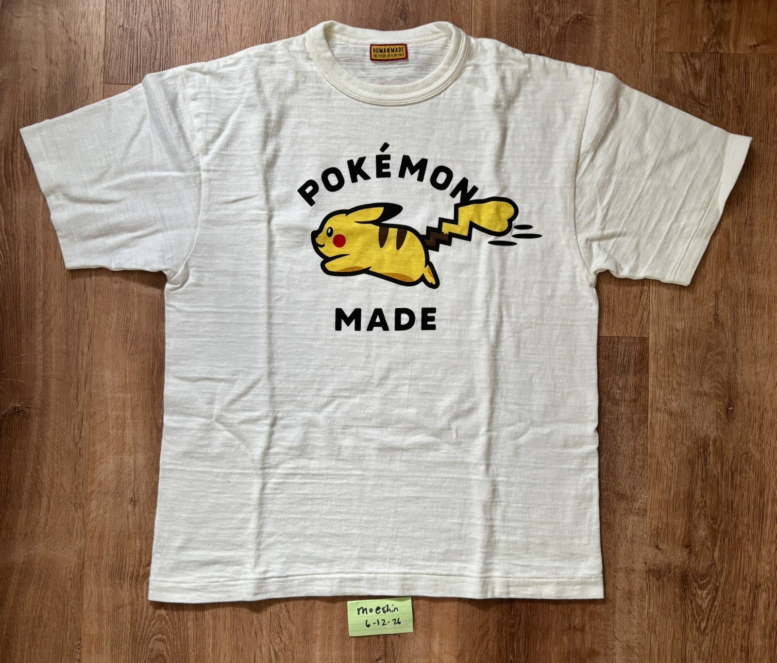 Human Made x Pokemon Tee T-Shirt White Pikachu XX31TE020 Size L IN HAND USA gallery