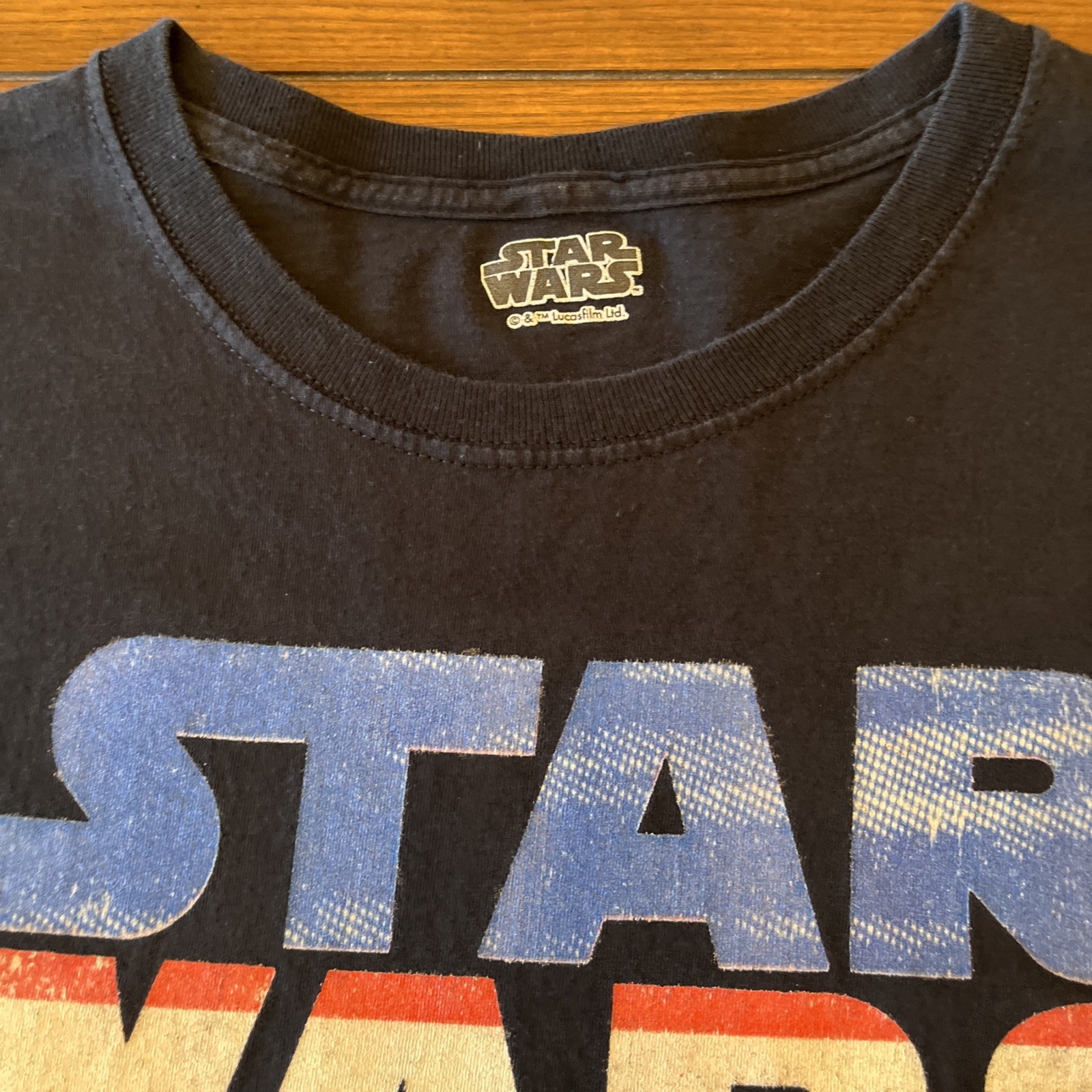 Star Wars T Shirt Mens Small/Medium (no Tag) Black Patriotic Logo Graphic Tee gallery