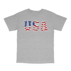 Patriotic USA Flag Print Red White Blue Mens Short Sleeve T-Shirt 21702EV2